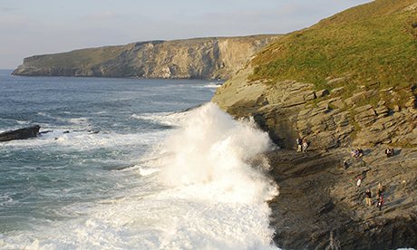 Trebarwith strand Cornwall UK