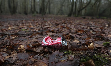 rubbish can discarded