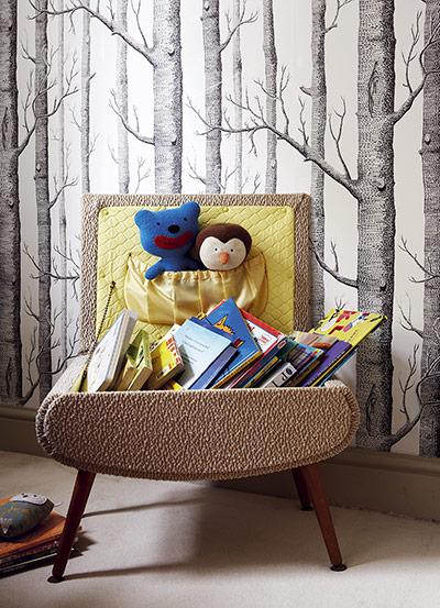 homes - kids: chair with children's books on them