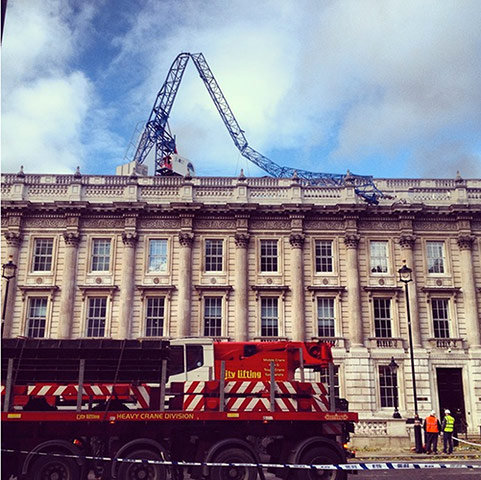 St Jude Witness: A crane collapses on a Whitehall roof