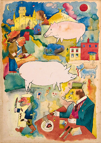 George Grosz: Sonniges Land (Sunny Land), 1920 Watercolour on paper