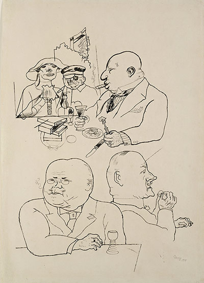 George Grosz: Sumpfblume des Kapitalismus (Swamp Flowers of Capitalism), 1919Reed pen, p