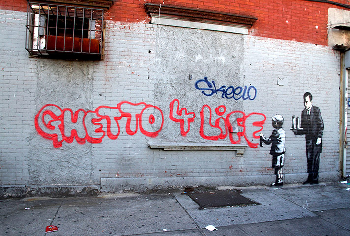 Banksy in NYC update: Ghetto 4 Life in the South Bronx