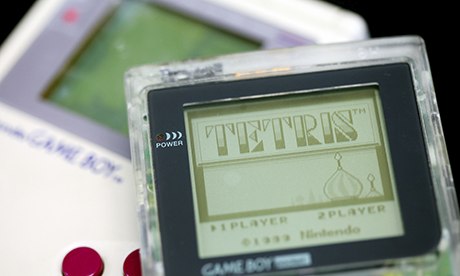 Gameboy device with Tetris