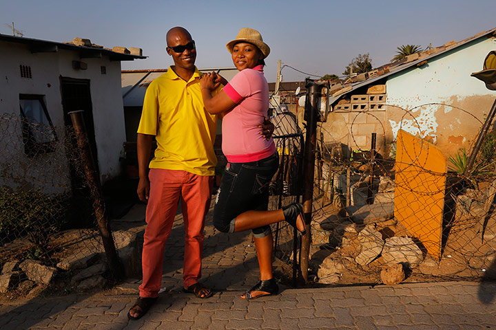 Alexandra Township: Two Alex residents pose for a photograph