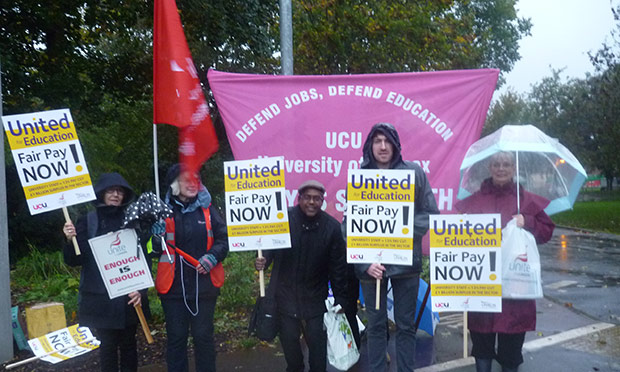 university strike: Sussex University 