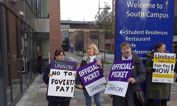 university strike: University of Liverpool