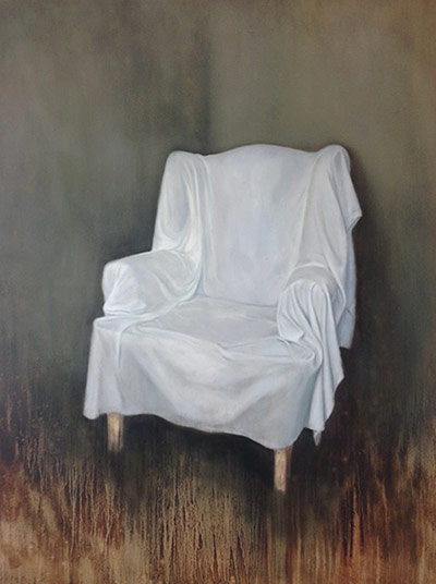 Share your art-chairs: Untitled (Armchair Covered with Bedsheet)Oil on canvas, 100 x 76cm (2013)