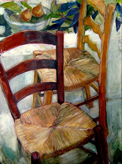 Share your art-chairs: His Two ChairsEarly October. Two chairs pushed aside so I could sweep the