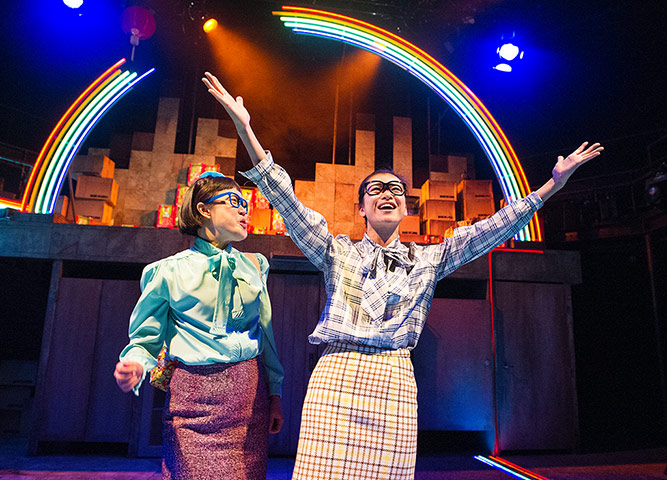 Week on stage: Vera Chok (Xiao Li) and Katie Leung (Sunny)  in The World of Extreme Happin