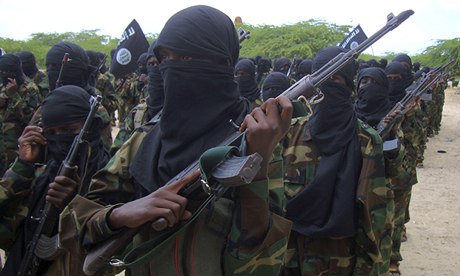 Members of al-Shabaab, which was reportedly targeted in a foreign military raid on the Somali coast