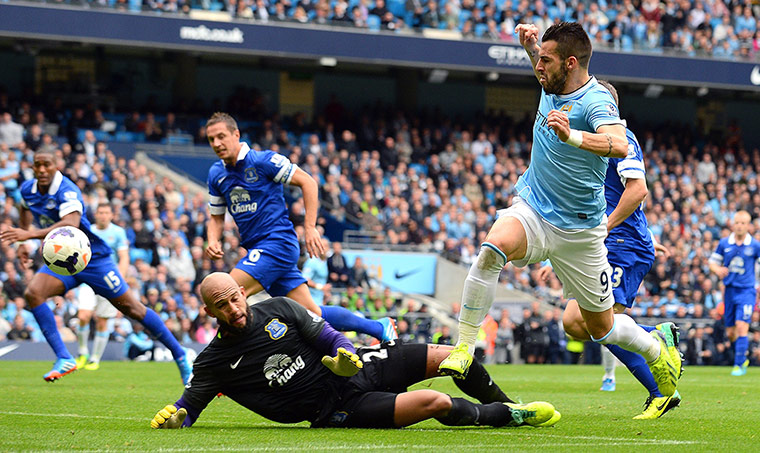 sport: .Manchester City's Spanish forward Alvaro Negredo