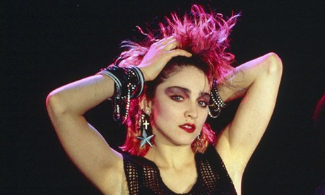 Madonna in 1984, the year after her first album was released