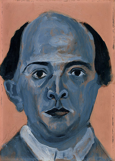 Portrait in Vienna: Arnold Schönberg (1874-1951), Blue Self Portrait, 1910