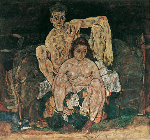 Portrait in Vienna: Egon Schiele (1890-1918), The Family (Self Portrait), 1918