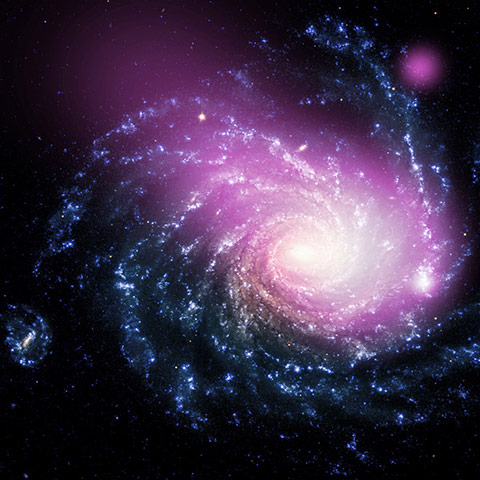 A Month in Space: Dwarf Galaxy Caught Ramming Into a Large Spiral Galaxy
