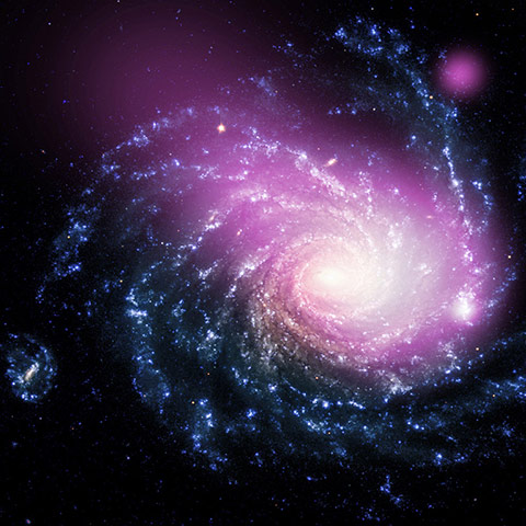 A Month in Space: Dwarf Galaxy Caught Ramming Into a Large Spiral Galaxy