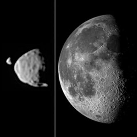 A Month in Space: NASA Rover Gets Movie as a Mars Moon Passes Another