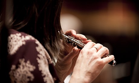 Musician playing at Britten Sinfonia's 20th anniversary concert
