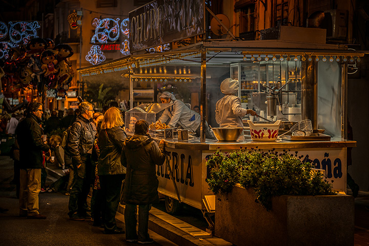 CBRE winners: 2am - Churros seller (Fallas in Valencia, Spain)