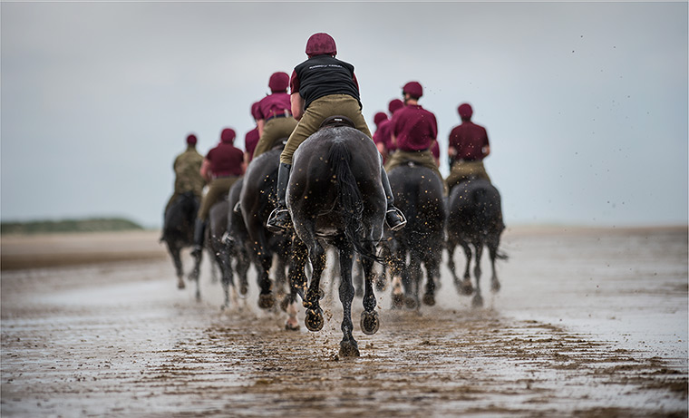 Army Photographic winners: Beach Gallop: The Household Cavalry Mounted Regiment are usually housed at 