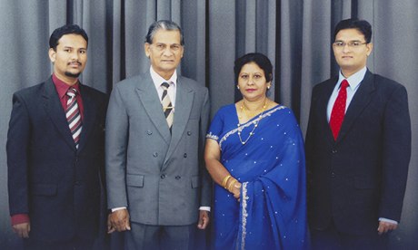 Sheffield murder victim Thavisha Lakindu Peiris with his father, mother and brother