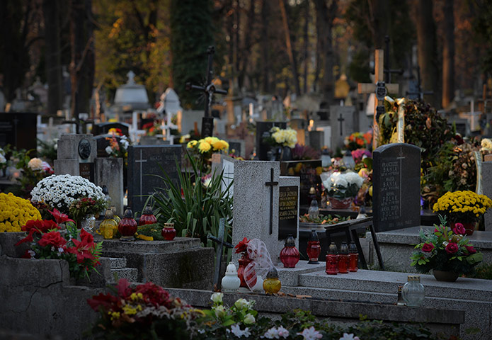 Day of the dead Krakow cemeteries prepare for All Saints Day