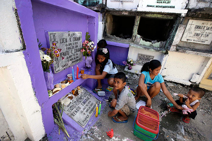 Day of the dead Missing caskets and damaged tombs in the Philippines