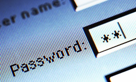 An internet password window