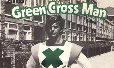 Playing it safe … David Prowse as Green Cross Man in 1977.