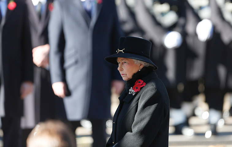Remembrance Sunday: Queen Elizabeth attends the annual Remembrance Sunday ceremony 