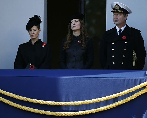 Remembrance Sunday: Sophie, Countess of Wessex, Catherine, The Duchess of Cambridge and Vice Ad
