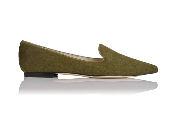 ballet flats & slippers: Best ballerina flats and slippers - khaki pointed by L.K Bennett