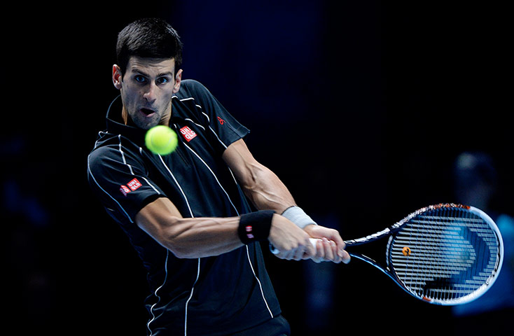 atp world final: Novak Djokovic returns