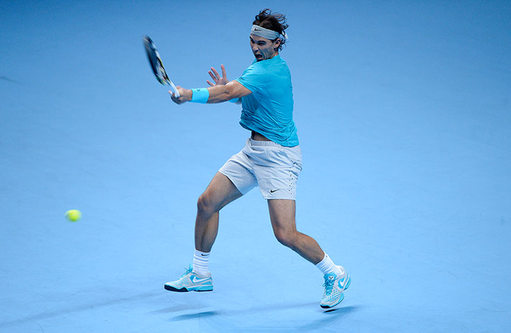 atp world final: Rafael Nadal returns