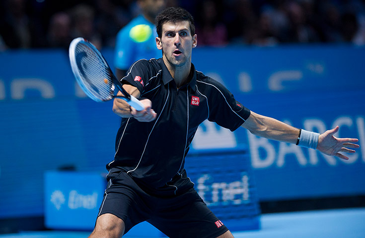 atp world tour final: Novak Djokovic plays a shot