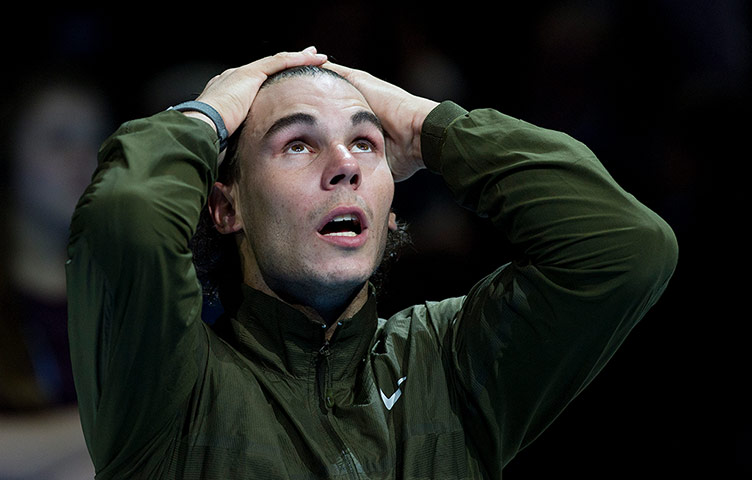 atp world tour final: A dejected Rafael Nadal 