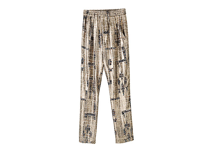 Isabel Marant for H&M : Isabel Marant for H&M - metallic gold printed trousers
