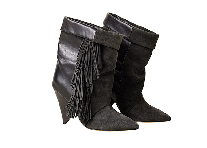 Isabel Marant for H&M: Isabel Marant for H&M - black fringed low heel cowboy boots