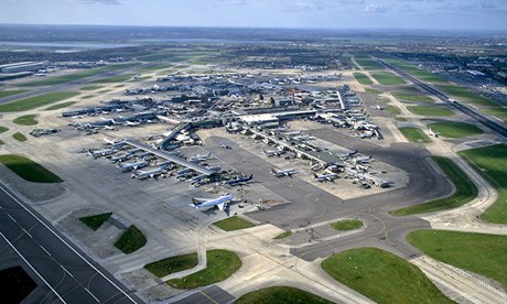 Aerial view of Heathrow airport