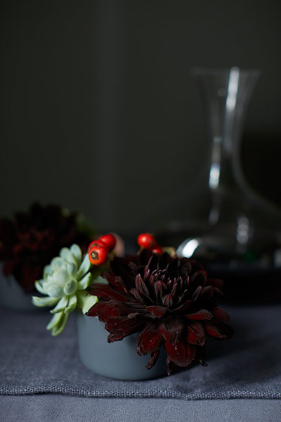 John Lewis Christmas: John Lewis: flower arrangement at Christmas table