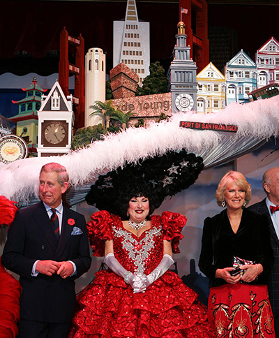 Charles's moments: Prince Charles and his wife Camilla Duchess of Cornwall  meet Val Diamond w