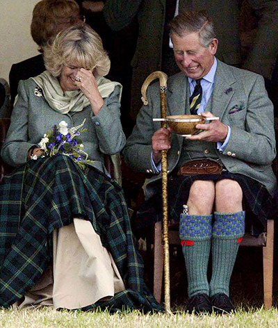 Charles's moments: Prince Charles and his wife Camilladrink whisky from a Quaich given to them