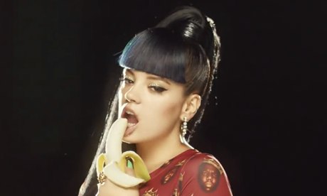 Not so lighthearted: Lily Allen in the video for Hard Out Here. 