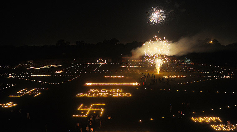 Tendulkar's last hurrah: Fireworks and light decorations houring Tendulkar