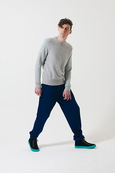 All Ages: grey crew neck jumper knitted