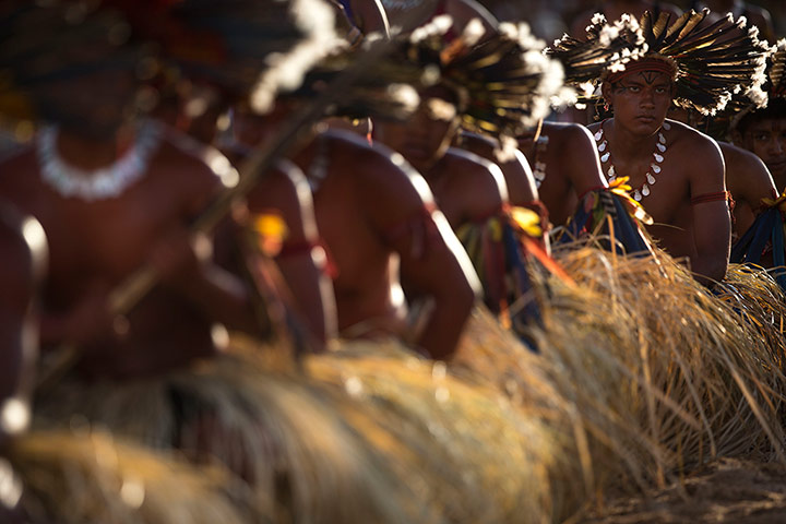 Indigenous Games: Bororo Indians perform a traditional ritual