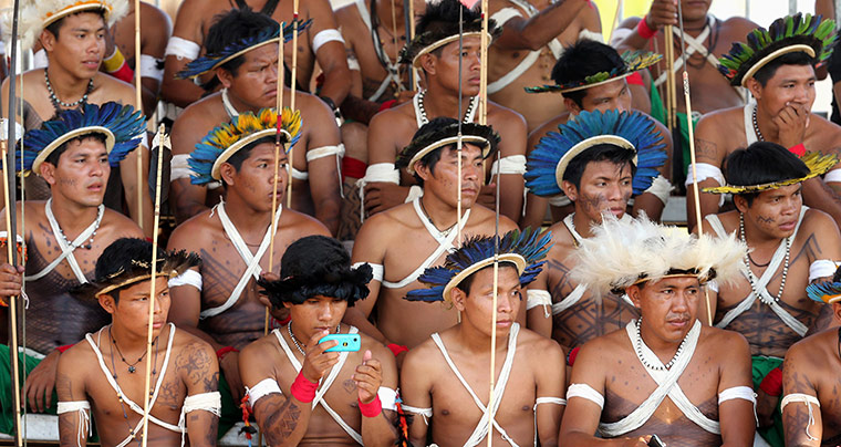 Indigenous Games: Members of Brazilian indigenous ethnic groups