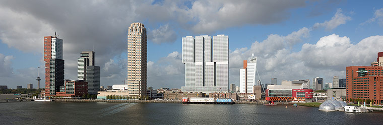 De Rotterdam Building: The new Wilheminapier in Rotterdam