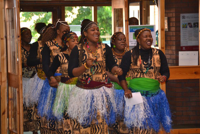 Church congregations: african choir in national dress